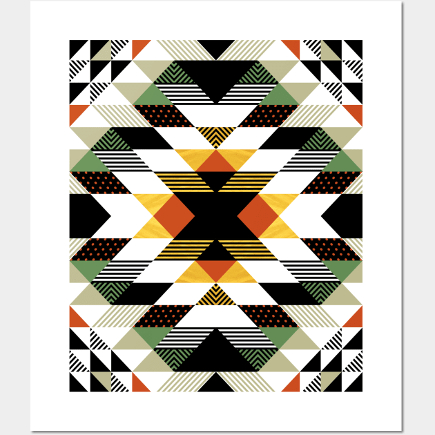 Native Tribal Geometric Pattern Wall Art by marieltoigo